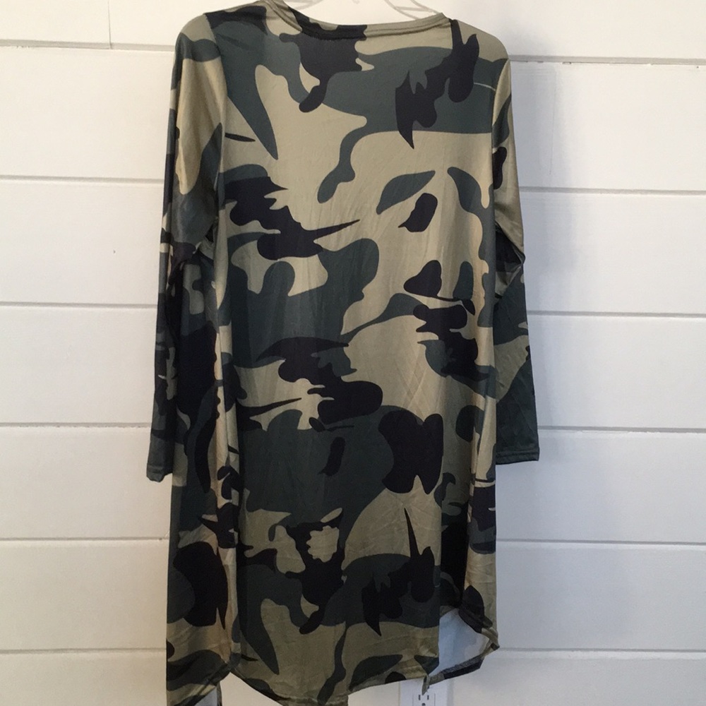 NEW Camo Print Long Sleeve Cardigan - Picture 7 of 15